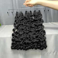 Burmese Raw Weft Super Thicker Drawn #1B - Loose Burmese Curly
