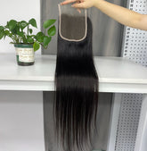 Cheveux vietnamiens bruts HD Closure 2x6 4x4 5x5 #1B