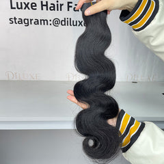 Extensions de cheveux birmanes vierges PU à clipser plus épaisses, étirées, #1B, 110g