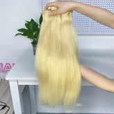 Extensions à clips sans démarcation abordables Cheveux bruts #613 Plus épais 110 g