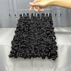 Burmese Raw Weft Super Thicker Drawn #1B - Caribbean Curly