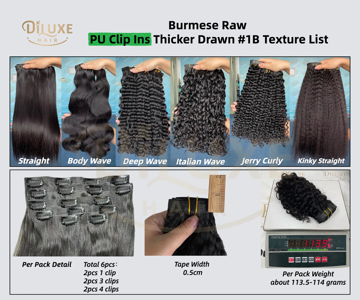 BR PU Clip-in Texture List