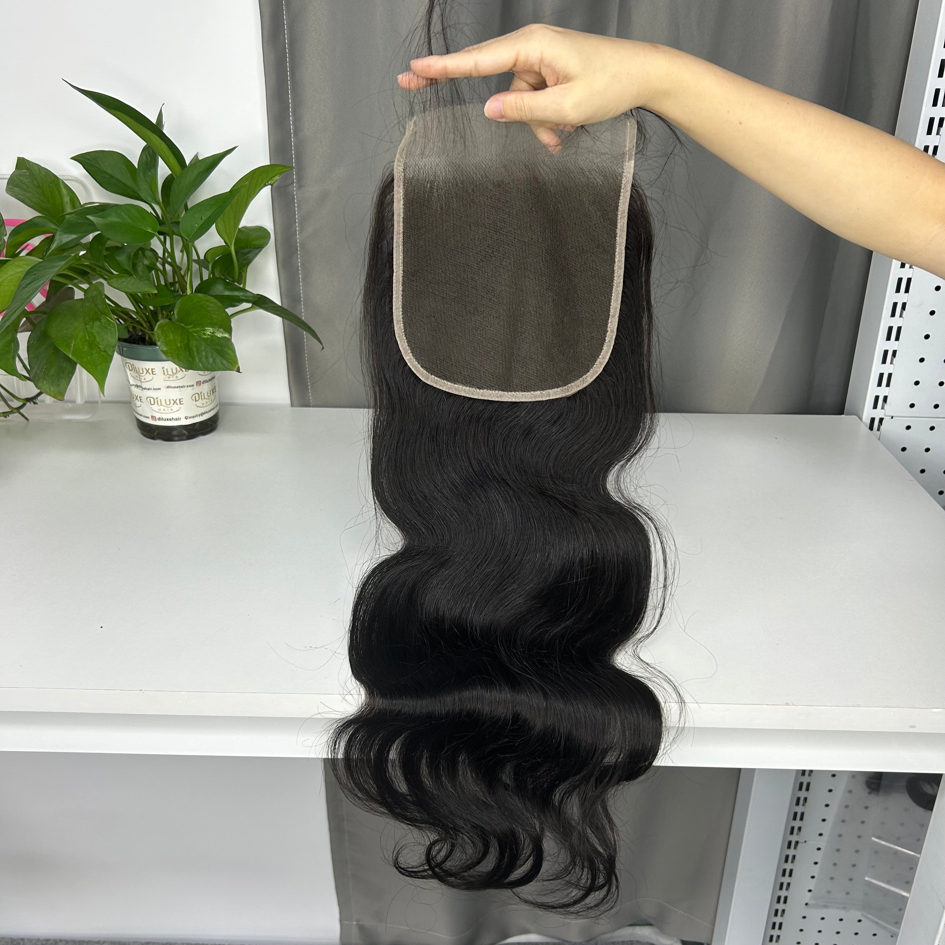 Vierge Birmane Haut de gamme HD Closure 2x6 4x4 5x5 #1B