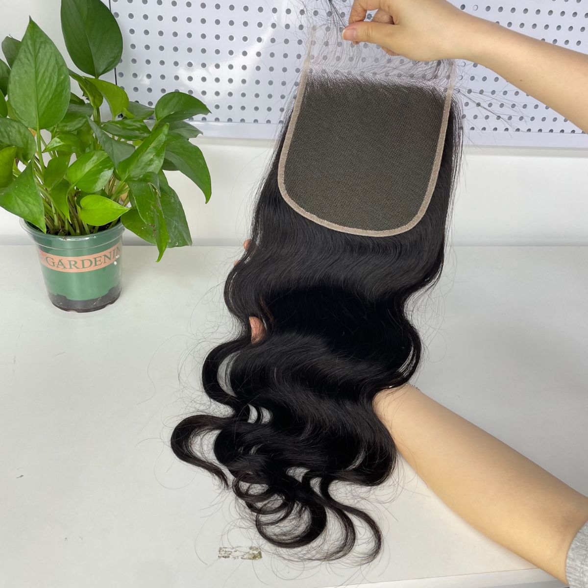 Fermeture HD haut de gamme vierge birmane 6x6 7x7 9x6 #1B