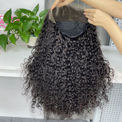 Perruque frontale sur mesure birmane vierge haut de gamme HD #1B 13x4 13x6