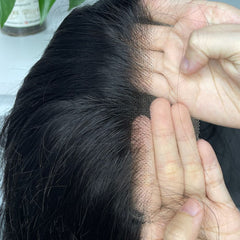Perruque Indienne Vierge Custom Closure HD #1B 2x6 4x4 5x5