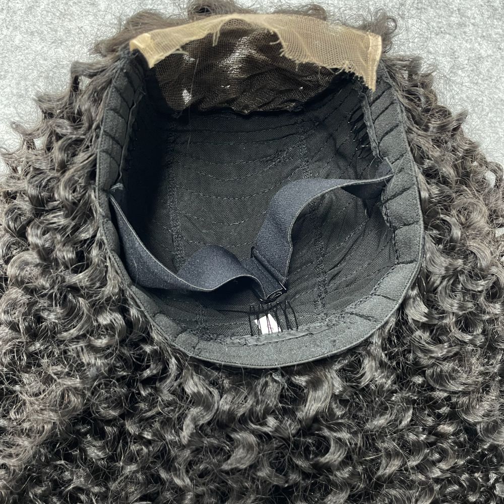 Perruque personnalisée en cheveux bruts birmans HD #1B 4x4 5x5 2x6