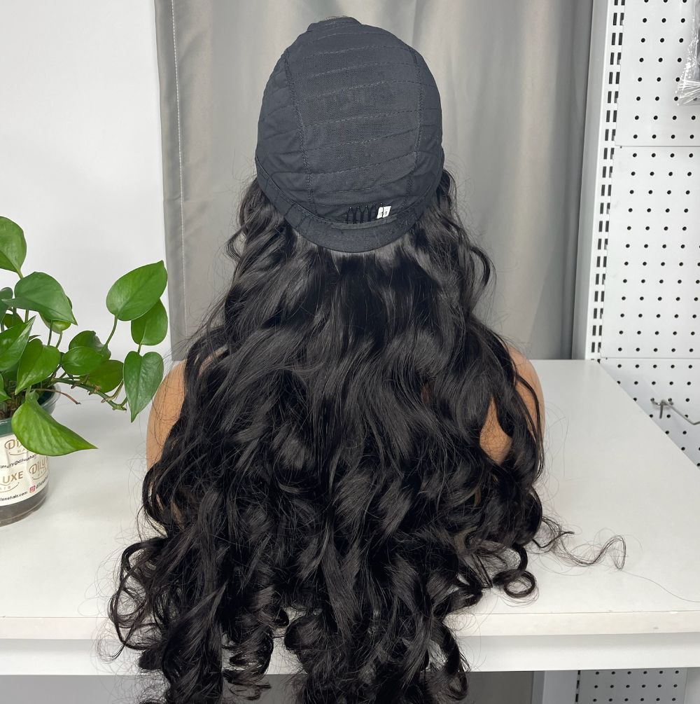 Perruque avec closure, cheveux vierges birmans, haute qualité HD #1B 2x6 4x4 5x5 6x6 7x7 9x6