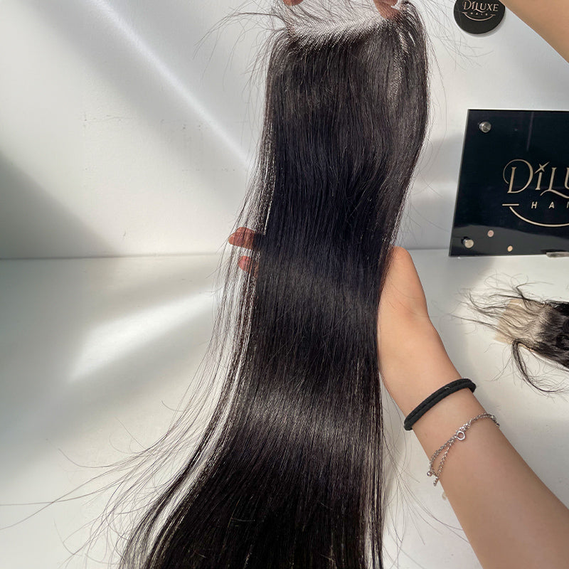 Vierge Birmane Haut de gamme HD Closure 2x6 4x4 5x5 #1B